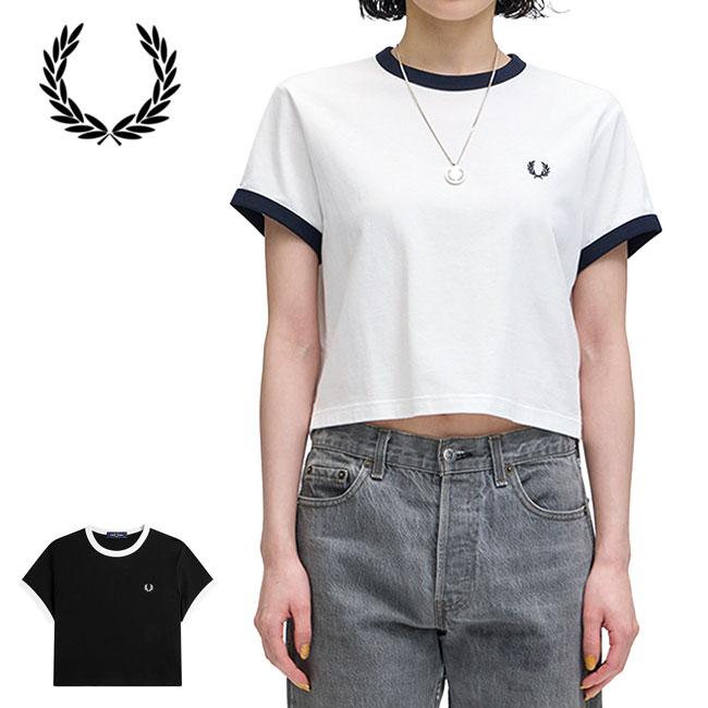 Fred Perry フレッドペリー クロップド リンガーTシャツ G9163