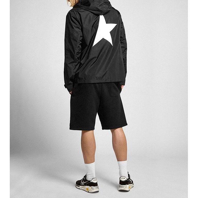 Golden Goose ゴールデングース DARIS スターロゴ ウィンドブレーカー GMP01032 黒 ナイロンジャケット メンズの画像