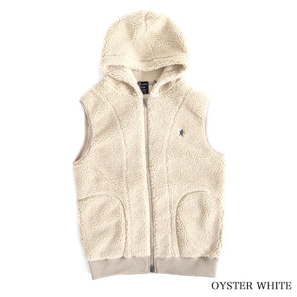 かにゃ　Gymphlex フード付き ベスト OYSTER WHITE GYMPHLEX セール Gymphlex ジムフレックス フードつきボア
