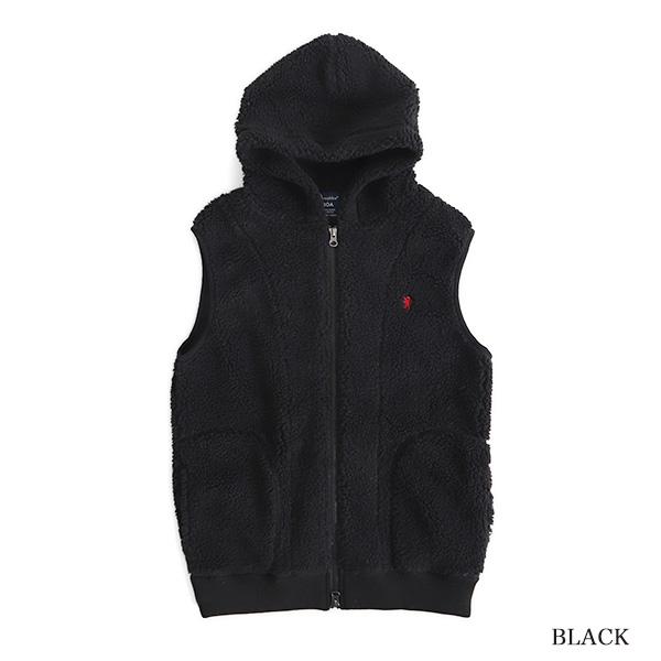 GYMPHLEX（ジムフレックス） フード付き ボアベスト ジップ J-0855 PL