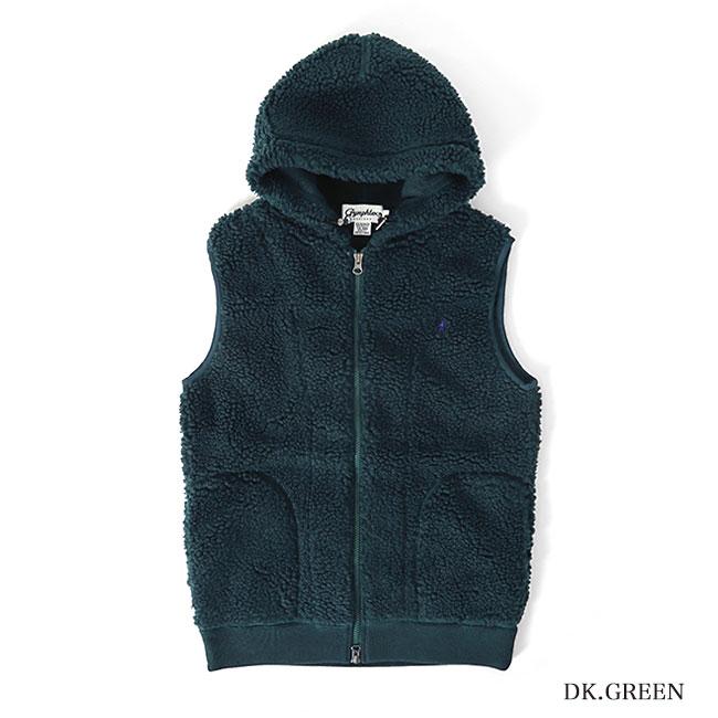 GYMPHLEX ジムフレックス フード付き ボアベスト ジップ J-0855