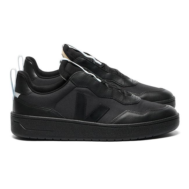 CFCL × VEJA シーエフシーエル ヴェジャ V-90 レザースニーカー 黒