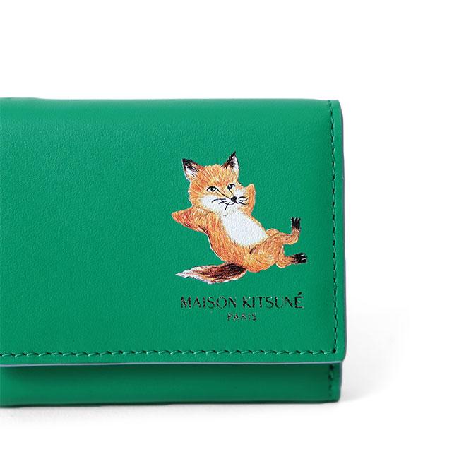 Maison Kitsune メゾンキツネ チラックスロゴ レザー 3つ折り 財布