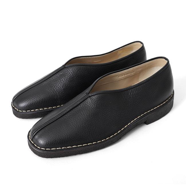 LEMAIRE ルメール PIPED CREPE SLIPPERS スクエアトゥ レザー