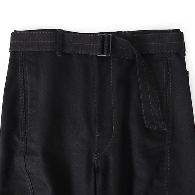 LEMAIRE ルメール ブラックデニム ツイスト ベルテッドパンツ PA326