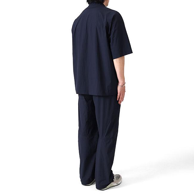 Still By Hand スティルバイハンド ストレッチナイロン ラグランシャツ