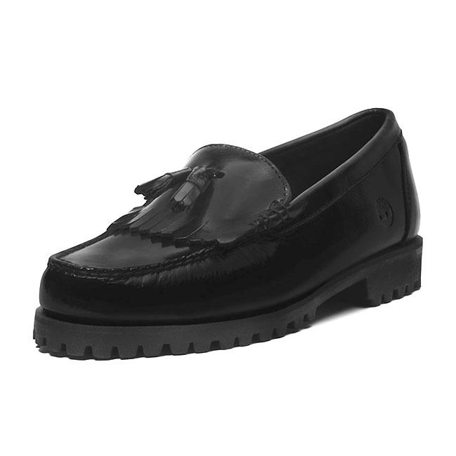 Timberland ティンバーランド オーセンティック レザーローファー A2MSCW02 黒 ブラック タッセル メンズの画像