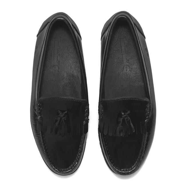 Timberland ティンバーランド オーセンティック レザーローファー A2MSCW02 黒 ブラック タッセル メンズの画像