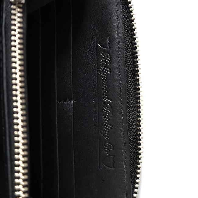 HTC エイチティーシー ZIPPER MEDIUM BORN& ARROW UMBRELLA スタッズ ラウンドファスナー レザー ウォレット 黒 ブラック 財布 ギフト プレゼントの画像