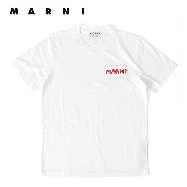 MARNI マルニ パッチワーク ロゴTシャツ HUMU0198X0 UTC017 白 MARNI マルニ パッチワーク ロゴTシャツ HUMU0198X0 UTC017 白