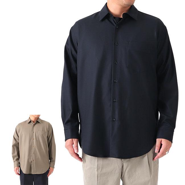 [SALE] WE WILL ウィーウィル ウール ロングテイルシャツ W-007-5001 長袖シャツ メンズ｜golden-state