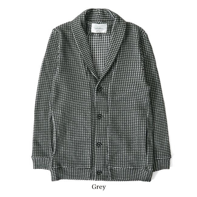 Sea Green シーグリーン オニワッフル ショールカラー カーディガン