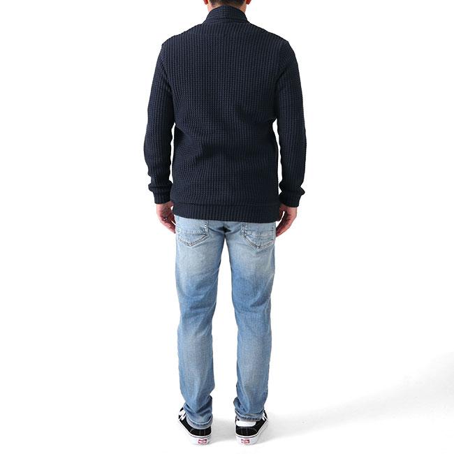 Sea Green シーグリーン オニワッフル ショールカラー カーディガン