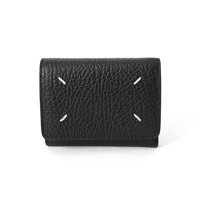 Maison Margiela グレインレザー　折財布 Maison Margiela メゾンマルジェラ グレインレザー 三つ折り 財布
