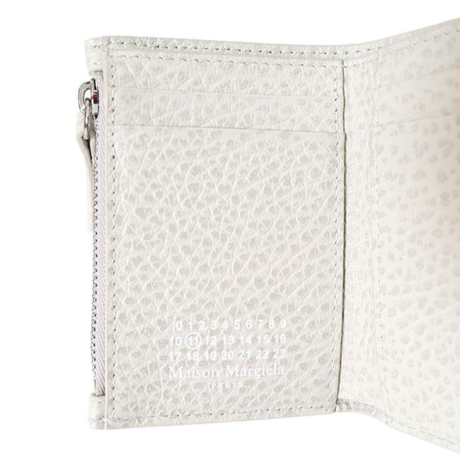 Maison Margiela メゾンマルジェラ グレインレザー 三つ折り 財布 SA3UI0010 P4455 白 ホワイト ウォレット ギフト プレゼントの画像