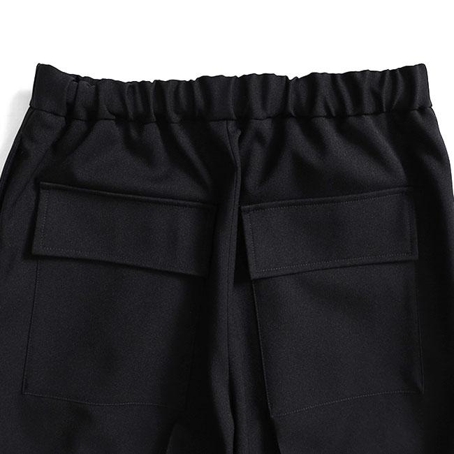 JIL SANDER ジルサンダー ポリエステルギャバジン テーパードパンツ J21KA0012 J70001 スラックス 黒 ブラック メンズの画像