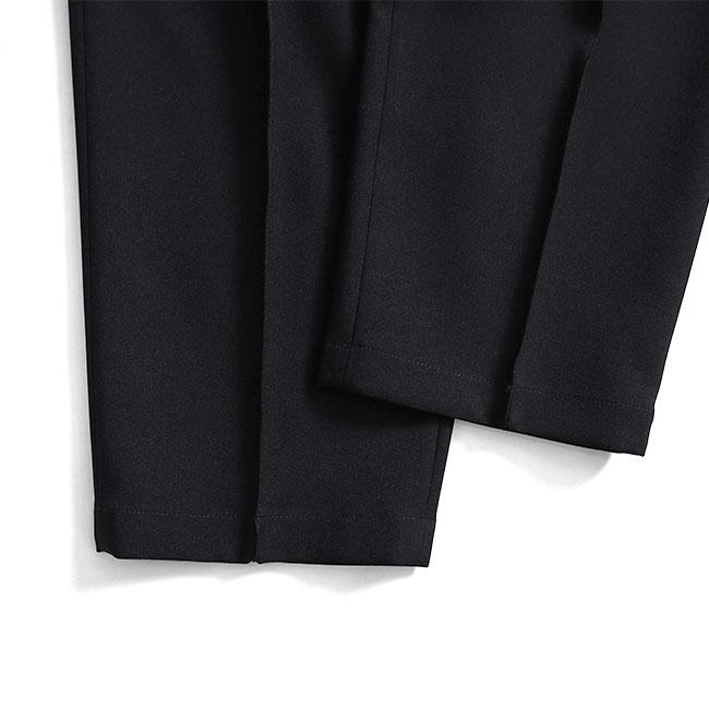 JIL SANDER ジルサンダー ポリエステルギャバジン テーパードパンツ J21KA0012 J70001 スラックス 黒 ブラック メンズの画像