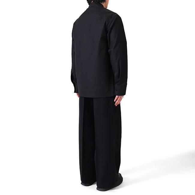 [TIME SALE] JIL SANDER ジルサンダー ウールギャバジン リングベルト付き ワイドパンツ J22KA0272 J40002 スラックス 黒 ブラック メンズの画像