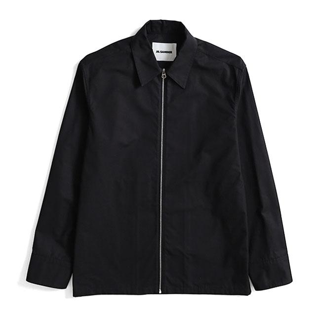 JIL SANDER ジルサンダー コットンポプリン ジップ シャツ