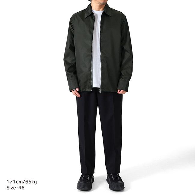 [TIME SALE] JIL SANDER ジルサンダー ナイロンツイル ジップ シャツジャケット J22DL0301 J70147 オリーブ カーキ メンズの画像