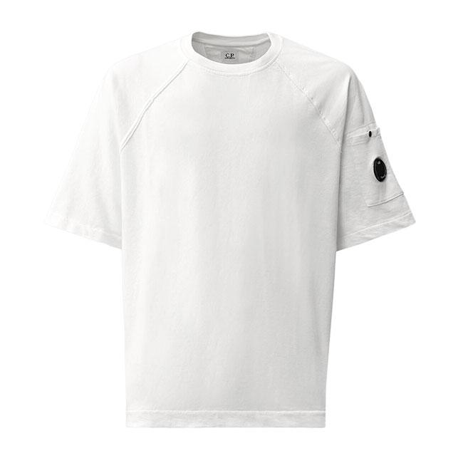 C.P. COMPANY ホワイト Tシャツ C.P. Company シーピーカンパニー レンズロゴ コットンフリース T