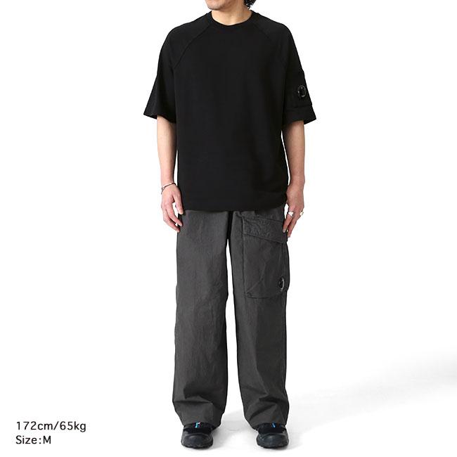 C.P. COMPANY レンズ付き Tシャツ ブラックTシャツ M C.P. Company シーピーカンパニー レンズロゴ コットンフリース T