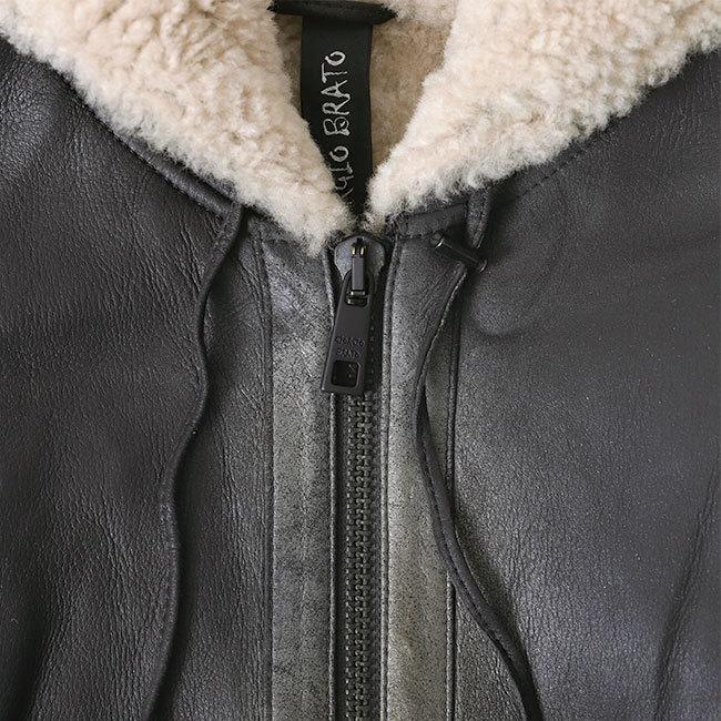 GIORGIO BRATO ジョルジオブラット ラムレザー フーデッド GIORGIO BRATO ジョルジオブラット ラムレザー フーデッド