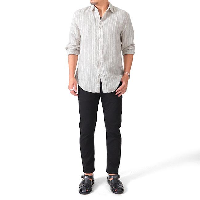 フランクアンドアイリーン BARRY リネン シャツ 長袖 XS ストライプ Frank&Eileen フランク&アイリーン FINBAR SSLN フィンバー ストライプ