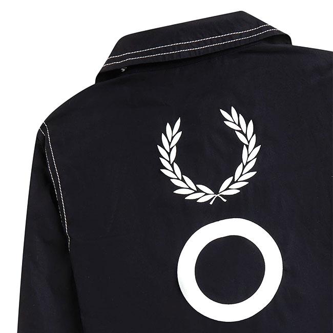 FRED PERRY X CRAIG GREEN フレッドペリー クレイググリーン ワックスコットン フード付き ジャケット SJ2115 黒 ブラック コラボ メンズの画像