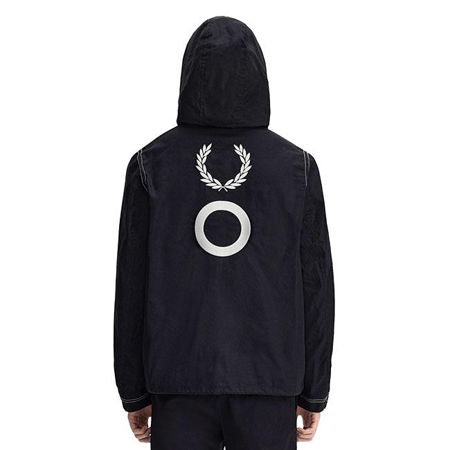 FRED PERRY X CRAIG GREEN フレッドペリー クレイググリーン ワックスコットン フード付き ジャケット SJ2115 黒 ブラック コラボ メンズの画像