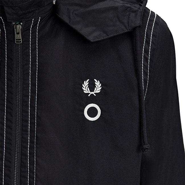 FRED PERRY X CRAIG GREEN フレッドペリー クレイググリーン ワックスコットン フード付き ジャケット SJ2115 黒 ブラック コラボ メンズの画像
