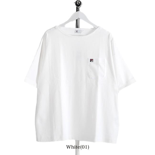 Time Sale Fila フィラ オーバーサイズ 胸ポケット ボートネックtシャツ Fm9541 半袖tシャツ メンズ レディース Golden State 通販 Paypayモール