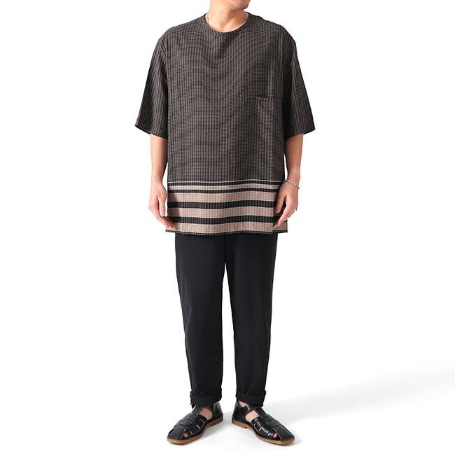 LEMAIRE ルメール シャツ地 チェックTシャツ M 191 TO123 LF331