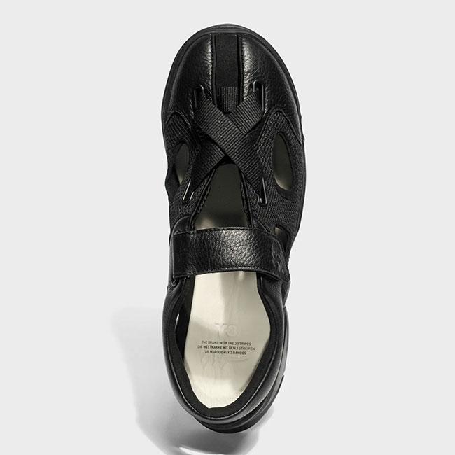 Y-3 ワイスリー GSG9 SANDAL レザー メッシュサンダル KI4346 黒 ブラック メンズ レディースの画像