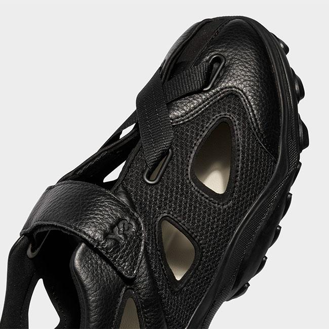 Y-3 ワイスリー GSG9 SANDAL レザー メッシュサンダル KI4346 黒 ブラック メンズ レディースの画像