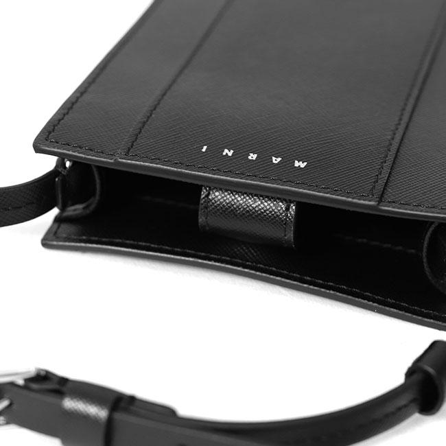 MARNI マルニ サフィアーノレザー ミニロゴ ショルダー