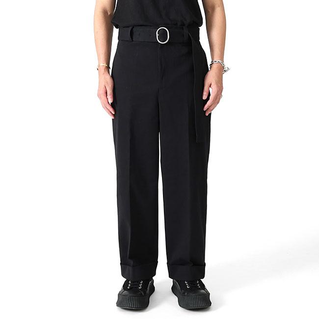 [TIME SALE] JIL SANDER ジルサンダー コットン リングベルト付き トラウザー TROUSER 111 AW 25 J22KA0230 J45254 スラックスパンツ メンズの画像