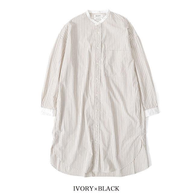 GYMPHLEX ジムフレックス ストライプ バンドカラー シャツワンピース imgrc0088974663.jpg