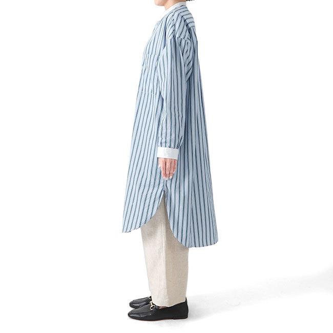 レスターシ Gymphlex ドレス レディース Golden State 通販 Paypayモール ジムフレックス ストライプ バンドカラー シャツワンピース