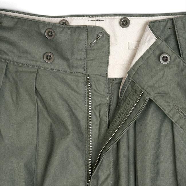 本日限定値下げ！ ナイジェルケーボン　バトルドレスモディファイドパンツ　カーキ Nigel Cabourn ナイジェルケーボン 50s 2タック バトルドレス