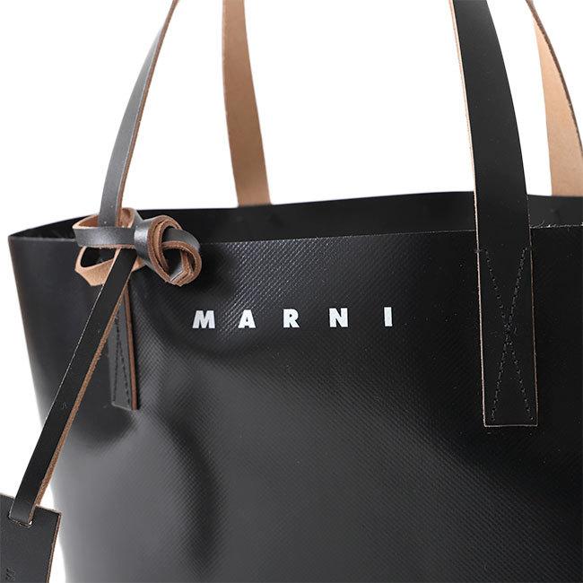 MARNI マルニ PVC レザー 2トーン ロゴ トートバッグ SHMQ0037A0 P3572