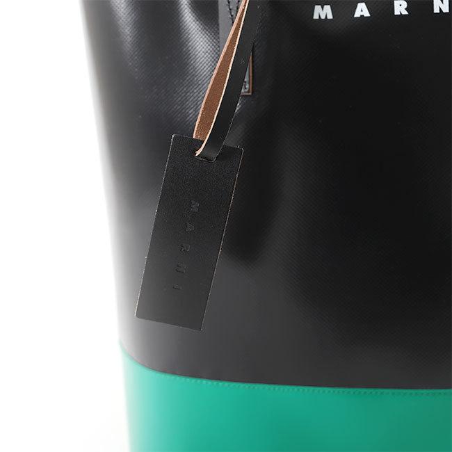 MARNI マルニ PVC レザー 2トーン ロゴ トートバッグ SHMQ0037A0