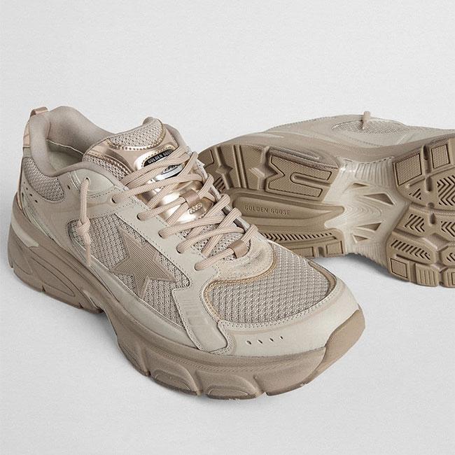 Golden Goose ゴールデングース Lightstar ライトスター スニーカー GMF00724.F007330.15765 ベージュ メンズの画像