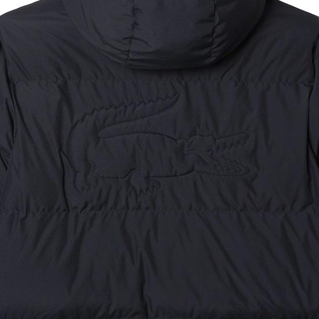 Lacoste ラコステ バックステッチロゴ モノクロ ショート ダウン Lacoste ラコステ バックステッチロゴ モノクロ ショート ダウン