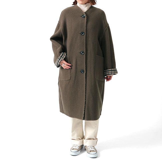 LE GLAZIK ルグラジック リバーシブル ノーカラーコート JL-8982 RMW