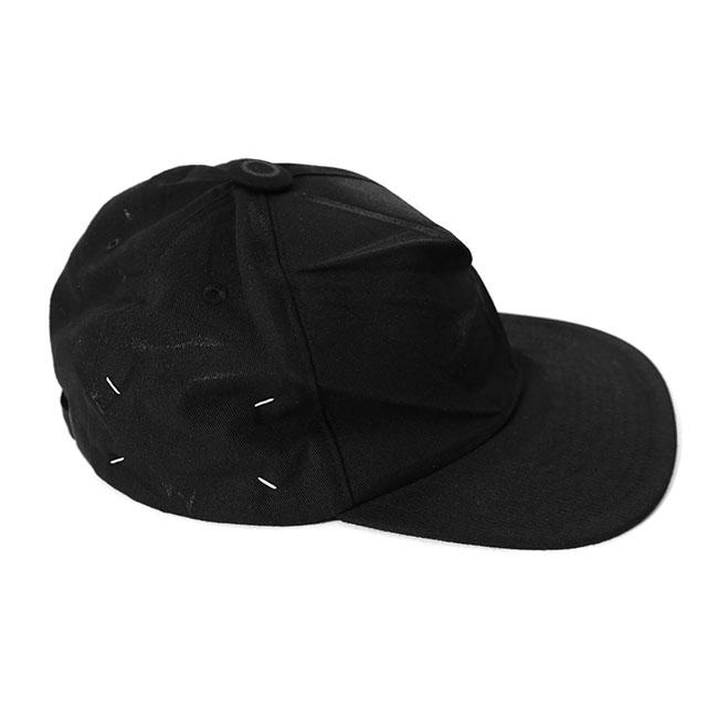 Maison Margiela メゾンマルジェラ コーティング コットンツイル キャップ S50TC0080 M35673 黒 ブラック 帽子 メンズ レディースの画像