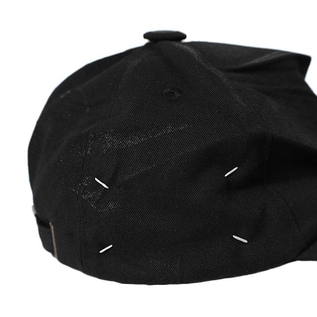 Maison Margiela メゾンマルジェラ コーティング コットンツイル キャップ S50TC0080 M35673 黒 ブラック 帽子 メンズ レディースの画像
