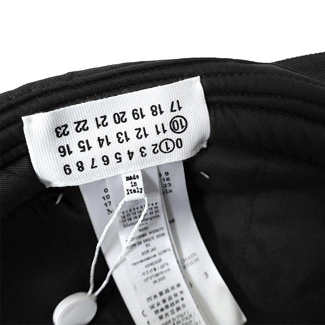 Maison Margiela メゾンマルジェラ コーティング コットンツイル キャップ S50TC0080 M35673 黒 ブラック 帽子 メンズ レディースの画像