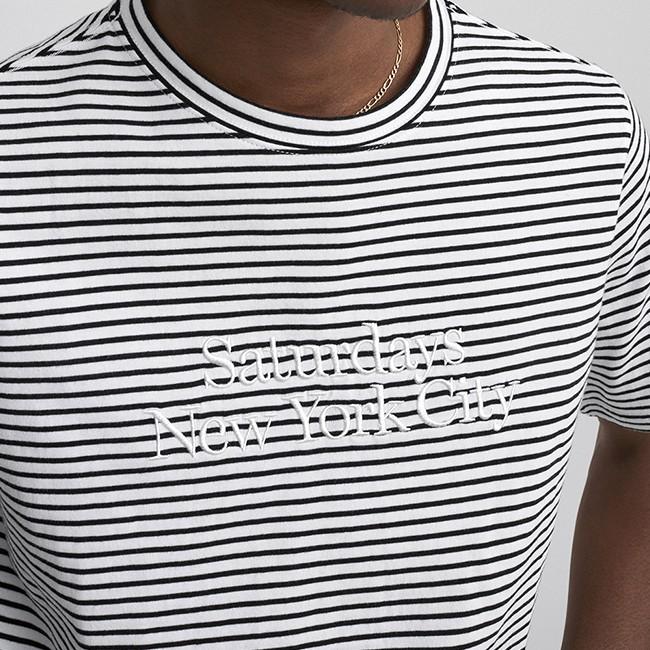 Saturdays NYC サタデーズニューヨークシティ　モックネック　シャツ メッシュジャカード モックネック半袖シャツ(半袖シャツ