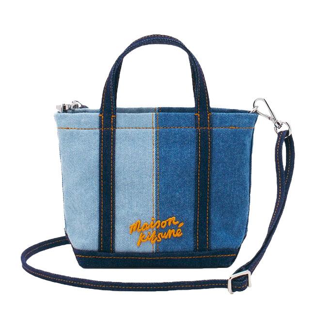 美品 メゾンキツネ デニム トートバッグ XL 旅行 大容量 楽天市場】Maison Kitsune メゾンキツネ Fox Head Medium Denim Tote